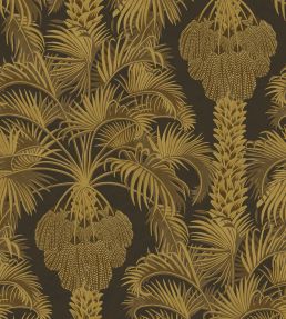 Hollywood Palm Wallpaper by Cole & Son Charcoal/Gold