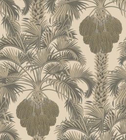 Hollywood Palm Wallpaper by Cole & Son Silver/Charcoal