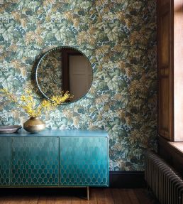 Royal Fernery Wallpaper by Cole & Son Khaki/Blue