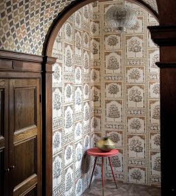 Sultans Palace Wallpaper by Cole & Son Gold/Spice