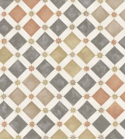 Zellige Wallpaper by Cole & Son Spice/Charcoal