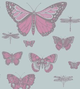 Butterflies & Dragonflies Wallpaper by Cole & Son Pink & Blue