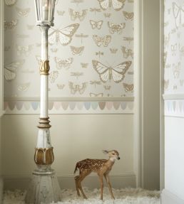Butterflies & Dragonflies Wallpaper by Cole & Son Pink & Blue