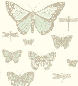 Butterflies & Dragonflies Wallpaper by Cole & Son Duck Egg & Ivory