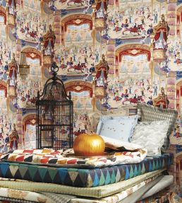 Cabaret Wallpaper by Cole & Son Red & Yellow
