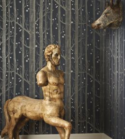 Woods & Stars Wallpaper by Cole & Son Black & White