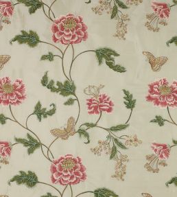 Oriental Poppy Fabric by Colefax and Fowler Pink/Green