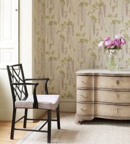 Seraphina Wallpaper by Colefax and Fowler Aqua