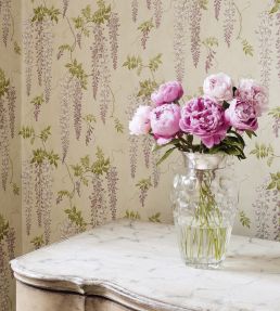 Seraphina Wallpaper by Colefax and Fowler Aqua