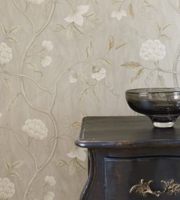 Snow Tree Wallpaper by Colefax and Fowler Black