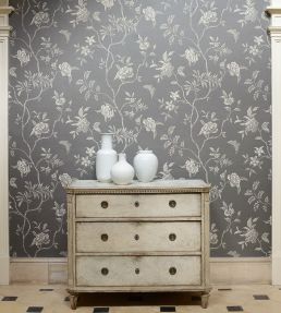 Swedish Tree Wallpaper by Colefax and Fowler Yellow