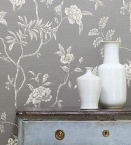 Swedish Tree Wallpaper by Colefax and Fowler Yellow