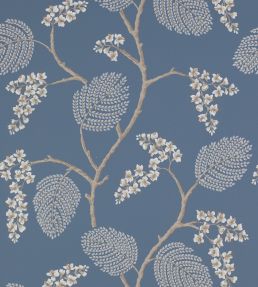 Atwood Wallpaper by Colefax and Fowler Navy