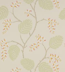 Atwood Wallpaper by Colefax and Fowler Coral/Green