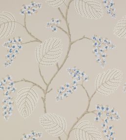 Atwood Wallpaper by Colefax and Fowler Blue/Beige