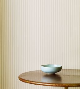 Ditton Stripe Wallpaper by Colefax and Fowler Pink