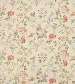 Leonora Fabric by Colefax And Fowler Coral/Sage