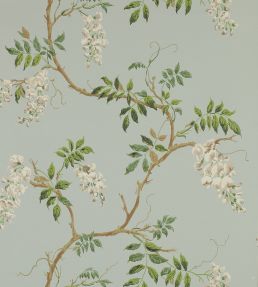 Alderney Wallpaper by Colefax and Fowler Aqua