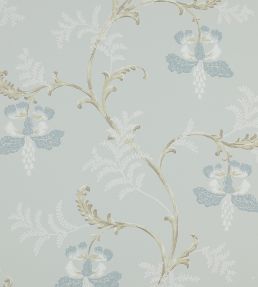 Bellflower Wallpaper by Colefax and Fowler Aqua