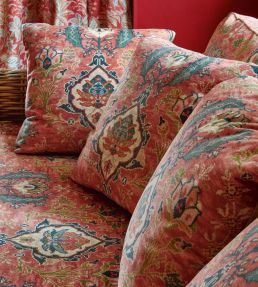 Floriana Velvet Fabric by Colefax and Fowler Red