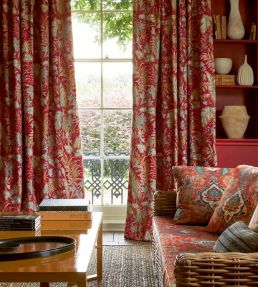 Paisley Leaf Fabric by Colefax and Fowler Tomato/Sienna