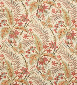 Paisley Leaf Fabric by Colefax and Fowler Tomato/Sienna