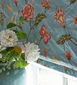 Passerine Fabric by Colefax and Fowler Pink/Green