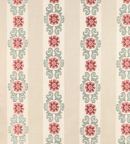 Theodore Fabric by Colefax and Fowler Red/Forest