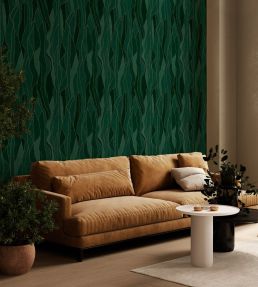 Collage Wallpaper by Coordonne Emerald
