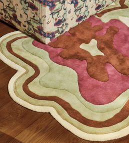 Layered Collina Strada Petal rug Olive Plum CSPEOP180270 Olive Plum