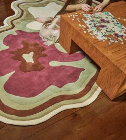 Layered Collina Strada Petal rug Olive Plum CSPEOP180270 Olive Plum
