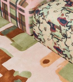 Layered Collina Strada Plaid rug Garden Pop CSPLGP180270 Garden Pop