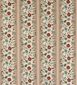 Colmar Fabric by Nina Campbell Beige/Russet/Teal