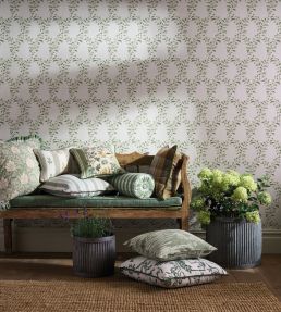 Colmar Fabric by Nina Campbell Green/Aqua/Yellow