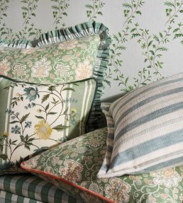 Colmar Fabric by Nina Campbell Green/Aqua/Yellow