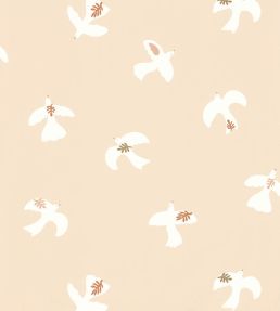 Colombe Wallpaper by Caselio Rose blanc