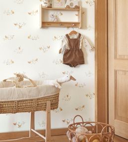 Companions Of The Farm Wallpaper by Casadeco Terracotta