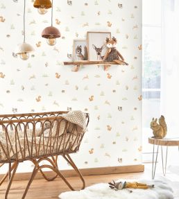 Companions Of The Forest Wallpaper by Casadeco Naturel