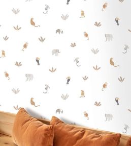 Companions Of The Jungle Wallpaper by Casadeco Naturel