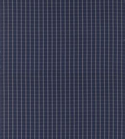 Compass Check Fabric by Mulberry Home Indigo