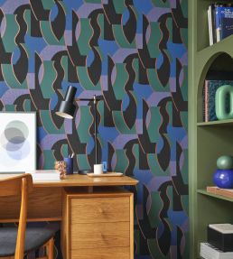 Concept Wallpaper by Casadeco Encre/Emeraude