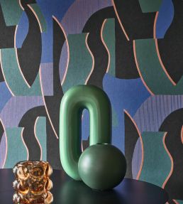 Concept Wallpaper by Casadeco Encre/Emeraude