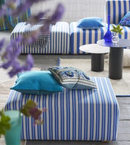 Conduit Stripe Fabric by Designers Guild Cobalt