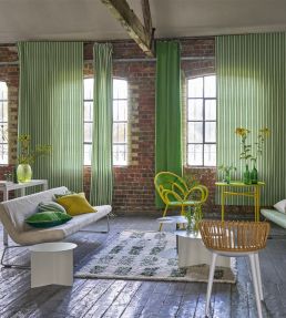 Conduit Stripe Fabric by Designers Guild Emerald