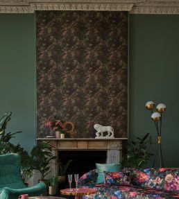 Congo Wallpaper by Clarke & Clarke Amethyst/Emerald