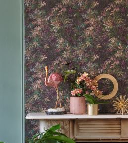 Congo Wallpaper by Clarke & Clarke Amethyst/Emerald
