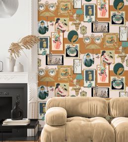 Connecting Frames Wallpaper by Brand McKenzie Caramel