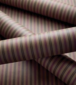 Conner Stripe Wallpaper by Thibaut Green and Pink