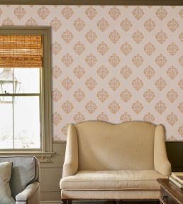 Constantine Wallpaper by Schumacher Natural & Ocher