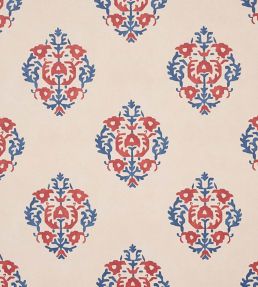 Constantine Wallpaper by Schumacher Red & Blue